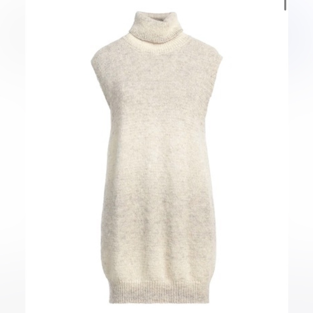 Bellwood Grey-Cream Hues Turtleneck Sweater- Size M